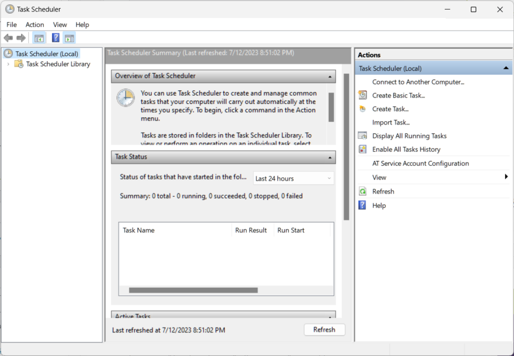 حذف وتنظيف مُجلد WinSxS في ويندوز 10/ 11 باستخدام أداة Task Scheduler