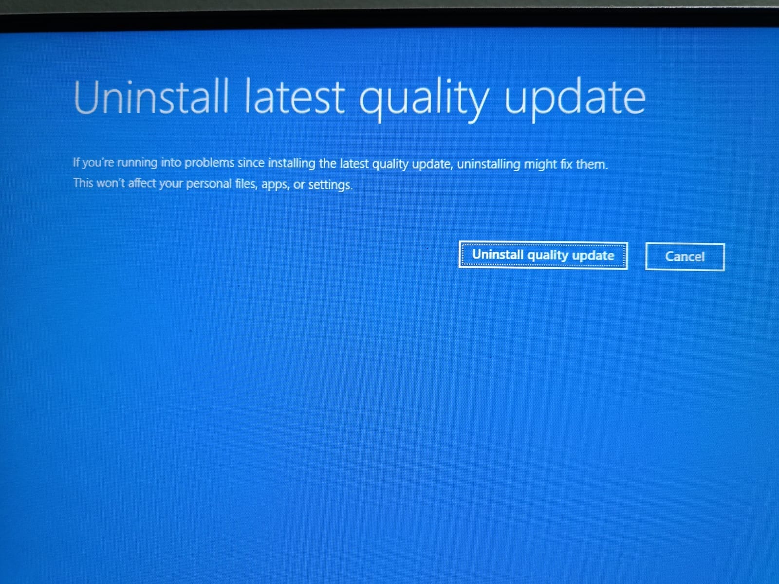 Uninstall recent Windows updates 3